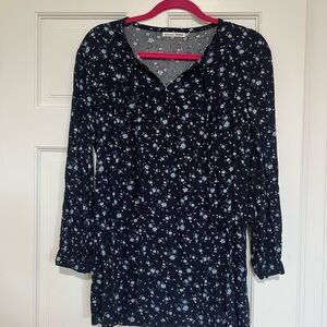 Reformation Black and White Floral Mini Dress